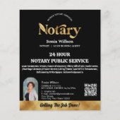 Mobiele notaris & leningondertekeningsagent QR-cod Flyer (Voorkant)