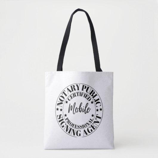 Mobiele notaris met openbare ondertekening Canvas  Tote Bag (Voorkant)