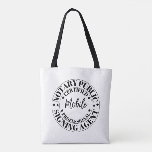 Mobiele notaris met openbare ondertekening Canvas  Tote Bag (Achterkant)