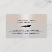 Mobiele Notaris Ondertekenaar Elegant Zilveren Fot Visitekaartje (Achterkant)