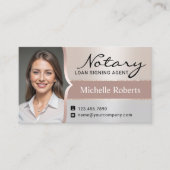 Mobiele Notaris Ondertekenaar Elegant Zilveren Fot Visitekaartje (Voorkant)