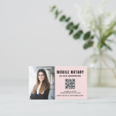 Mobiele notaris ondertekenaar QR code foto Visitekaartje (Staand voorkant)