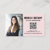 Mobiele notaris ondertekenaar QR code foto Visitekaartje (Voorkant)