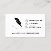 Mobiele notaris ondertekenaar QR code foto Visitekaartje (Achterkant)