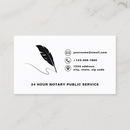 Mobiele notaris ondertekenaar QR code foto Visitekaartje (Achterkant)