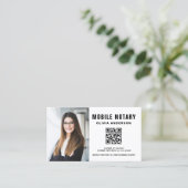 Mobiele notaris ondertekenaar QR code foto Visitekaartje (Staand voorkant)
