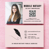 Mobiele notaris ondertekenaar QR code foto Visitekaartje