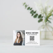 Mobiele notaris ondertekenaar QR code foto Visitekaartje (Staand voorkant)