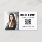 Mobiele notaris ondertekenaar QR code foto Visitekaartje (Voorkant)