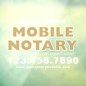 Mobiele Notaris Ondertekening Agent Gold Promotion Raamsticker (Vel 3)