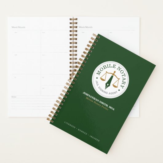 Mobiele Notaris Ondertekeningsagent Legaal Publiek Planner (Display)