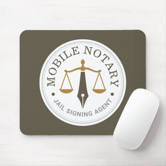 Mobiele notaris openbare aangepaste juridische ond muismat (Met muis)