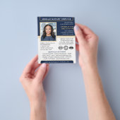 Mobiele notaris openbare lening ondertekening agen flyer (Hand)