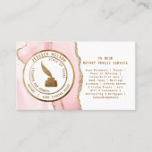 Mobiele Notaris Openbare Lening Ondertekening Foto Visitekaartje (Voorkant)