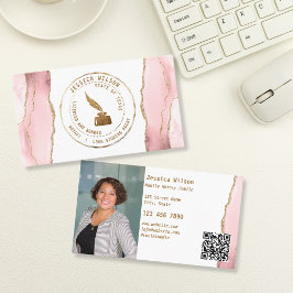 Mobiele Notaris Openbare Lening Ondertekening Foto Visitekaartje