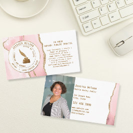 Mobiele Notaris Openbare Lening Ondertekening Foto Visitekaartje