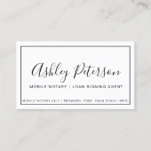 Mobiele notaris openbare lijst typografie minimali visitekaartje (Voorkant)