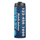 Mobiele notaris openbare marine blauw reizen thermosbeker (Voorkant)