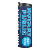 Mobiele notaris openbare marine blauw reizen thermosbeker (Geroteerd rechts)