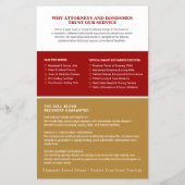 Mobiele notaris openbare ondertekeningsagent rood  flyer (Achterkant)