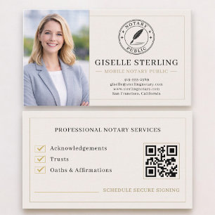 Mobiele notaris openbare QR-code foto Visitekaartje