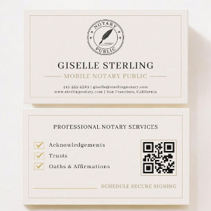 Mobiele Notaris Openbare QR-code Professional Visitekaartje