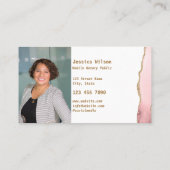 Mobiele Notaris Openbare Stempel Logo Lening Onder Visitekaartje (Achterkant)