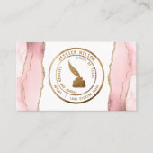 Mobiele Notaris Openbare Stempel Logo Lening Onder Visitekaartje (Voorkant)