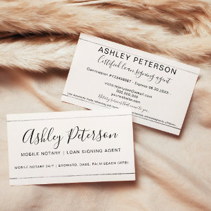 Mobiele notaris openbare typografie zilveren stree visitekaartje