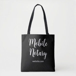 Mobiele notaris openbare website Zwart Tote Bag