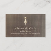  mobiele notaris Public Golden Signing Pen Visitekaartje (Voorkant)