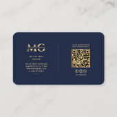 Mobiele Notaris Publiek Donker Navy Blauw Modern Visitekaartje (Achterkant)