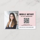 Mobiele Notaris QR Code Signing Agent Foto Visitekaartje (Voorkant)