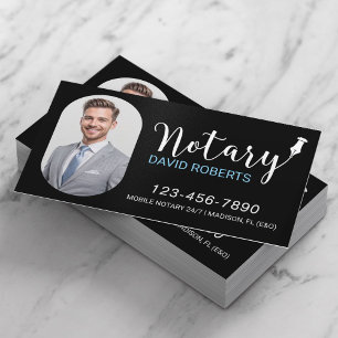 Mobiele Notaris Service Elegant Zwart Aangepaste F Visitekaartje