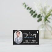 Mobiele Notaris Service Elegant Zwart Aangepaste F Visitekaartje (Staand voorkant)