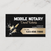 Mobiele notaris Signing Agent Creative Pen Zwart Visitekaartje (Voorkant)