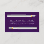 Mobiele notaris Signing Agent Fountain Pennen Paar Visitekaartje (Voorkant)