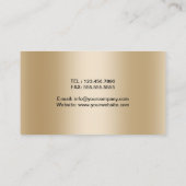 Mobiele Notaris Signing Agent Gold Feather Pen Visitekaartje (Achterkant)