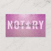 Mobiele notaris Signing Agent Paarse Glitter Visitekaartje (Voorkant)