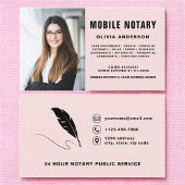 Mobiele Notaris Signing Agent Photo Blush Pink Visitekaartje