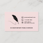 Mobiele Notaris Signing Agent Photo Blush Pink Visitekaartje (Achterkant)