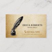 Mobiele notaris Signing Agent  Quill Pen Visitekaartje (Voorkant)