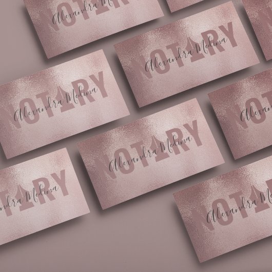 Mobiele notaris Signing Agent Roos Gold Visitekaartje