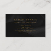Mobiele notaris Signing Agent Zwart & Goud Visitekaartje (Achterkant)