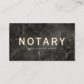 Mobiele notaris Signing Agent Zwart Marmer Visitekaartje (Voorkant)