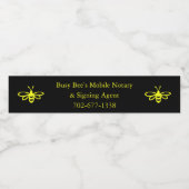 Mobiele Notaris van Busy Bee Waterfles Etiket (Enkel label)
