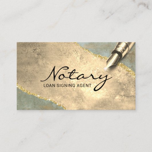 Mobiele Notarisagent  Gold & Bronze Visitekaartje (Voorkant)