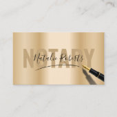 Mobiele Notarische Dienst Ondertekening Modern Gol Visitekaartje (Voorkant)