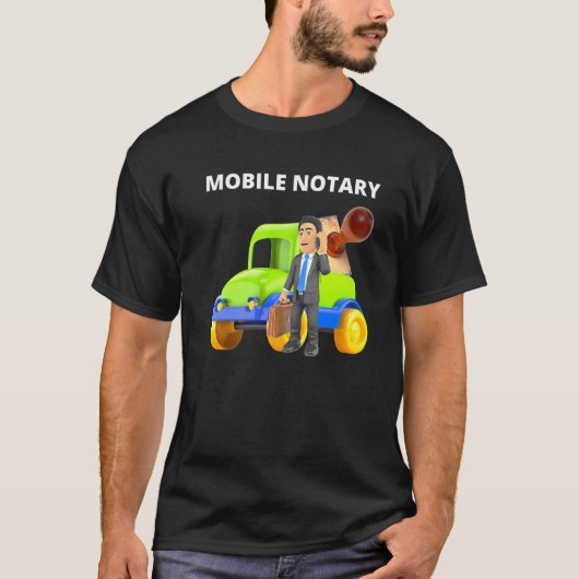 Mobiele Notarische Notarisseur voor Notaris T-shirt (Voorkant)