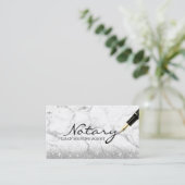 Mobiele Notarische Ondertekening Agent Modern Marm Visitekaartje (Staand voorkant)